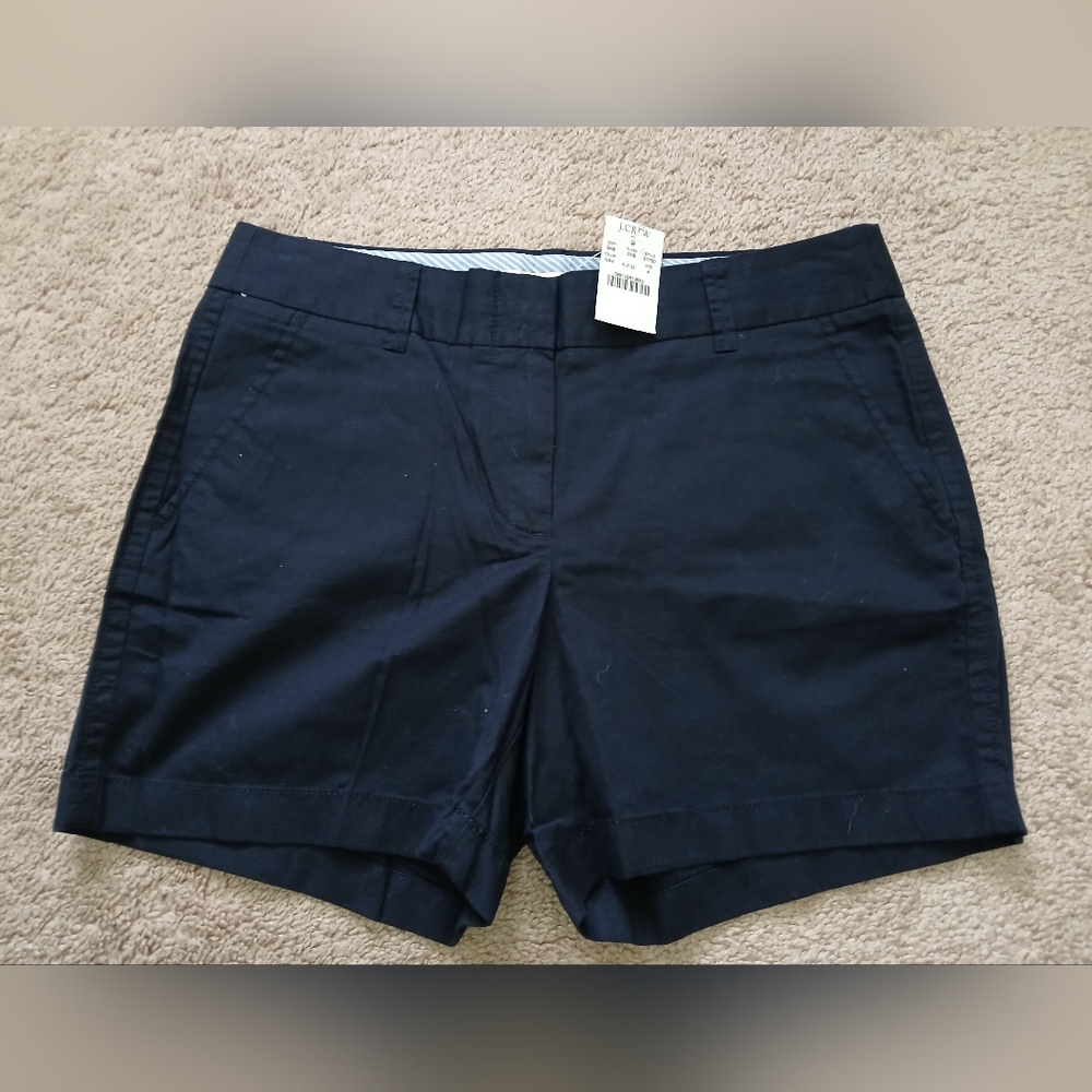 J.Crew Navy Cotton 5" Chino Shorts size 4